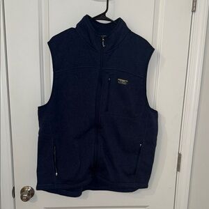 L.L. Bean Dark Navy Zip-Up Fleece Vest